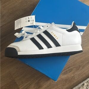 Adidas Samoa Kids Sneakers - White, Black, and Gold
